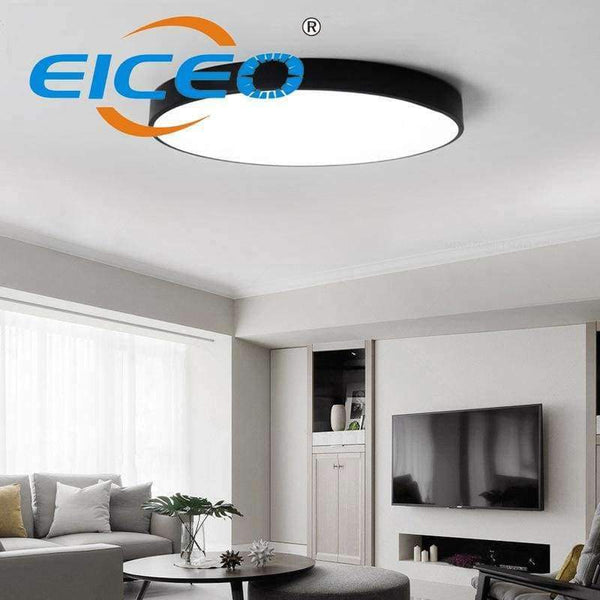 Planet Gates Black / 23x5cm 8W / Neutral Light Modern Lights Bedroom Living Room Hotel Project Commercial Ceiling Lamp Ultra Thin Slim Round Surface Mounted Led Ceiling Lamp