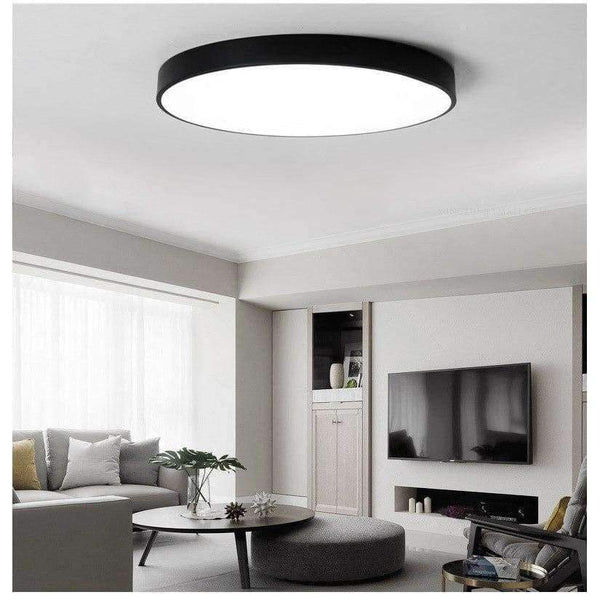 Planet Gates Black / 23x5cm 8W / Neutral Light Modern Lights Bedroom Living Room Hotel Project Commercial Ceiling Lamp Ultra Thin Slim Round Surface Mounted Led Ceiling Lamp