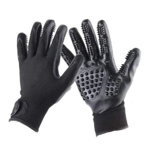 Planet Gates Black / 24.5 14cm / China 1 Pair Pet Grooming Gloves Dog Cat Hair Cleaning Brush Rubber Enhanced Deshedding Massage Pet Gloves For Cat Dog Animals