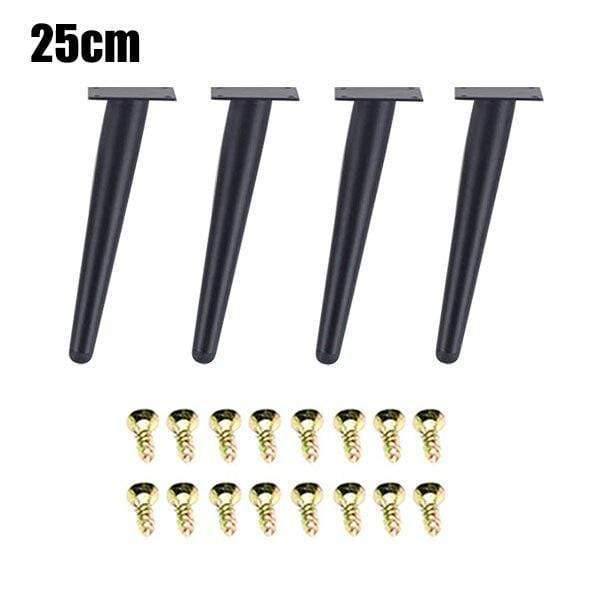 4Pcs/Set 15/20/25/30CM Furniture Cabinet Metal Legs Round Tapered Leg DIY Furnitur Sofa Table Bed Shoe Cabinet Desk Legs