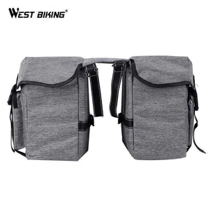 Planet Gates Black 25L Bicycle Bags Cycling Rear Double Side Travel Bag Tail Seat Pannier Bicycle Luggage Carrier Bike Rack Trunk Bag