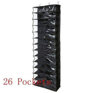 Planet Gates Black 26 Pockets Hanging Shoe Storage Organizer Shelf Shoes Holder Organizer Rack Space Saving Organizador De Zapatos