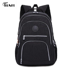 Planet Gates Black / 27CMX13CMX37CM 1368 School Bag Waterproof Nylon Brand Laptop Backpacks For Teenager Women Backpack Leisure Shoulder Bags Computer Packsack