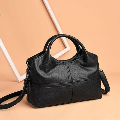 Planet Gates Black / 29X21X11CM Patchwork Shoulder Bag Women Luxury Brand Designer Soft Sheepskin Leather Crossbody Bag Ladies Genuine Leather Handbags