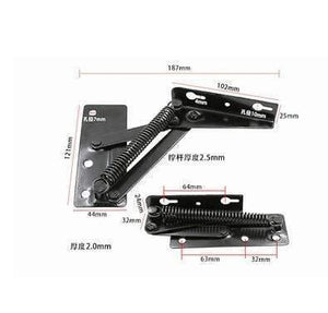 2pc/set Furniture Hinges 80 Degree Sprung Mechanism Lazy Sofa Lift Support Kitchen Cupboard Folding Connection Door Hardware
