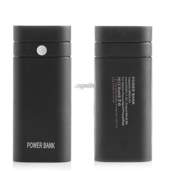 Planet Gates Black 2x18650 Battery Charger 5V USB Mobile Power Bank Case Kit DIY Box Phone Case Z17 Drop ship