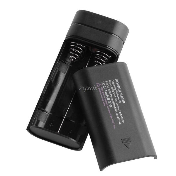 Planet Gates Black 2x18650 Battery Charger 5V USB Mobile Power Bank Case Kit DIY Box Phone Case Z17 Drop ship
