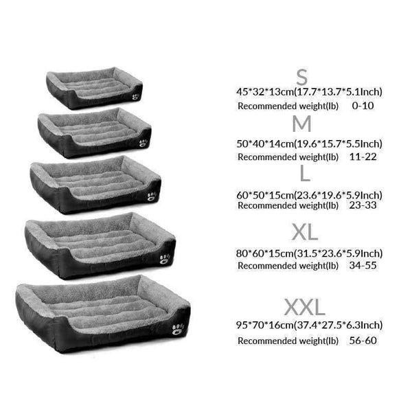 Planet Gates Black / 2XL 95x70x16cm Dog Bed for Small Medium Large Dogs 2XL Size Pet Dog House Warm Cotton Puppy Cat Beds for Chihuahua Yorkshire Golden Big Dog Bed