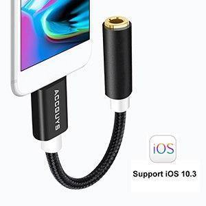 Planet Gates black 3.5mm Earphones Audio Adapter ACCGUYS Audio Converter For iPhone XS/7/7 plus/8/X/8 plus/5 5S 5E 6 For 3.5mm Jack Extension Cable