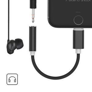 Planet Gates black 3.5mm Earphones Audio Adapter ACCGUYS Audio Converter For iPhone XS/7/7 plus/8/X/8 plus/5 5S 5E 6 For 3.5mm Jack Extension Cable