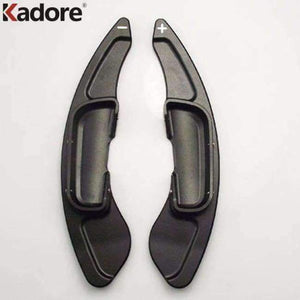 Planet Gates Черни 3 цвята за Mazda CX3 CX-3 2015-2018 Алуминиев волан, пера за превключване на предавките, удължение на превключвателя на предавките, интериорни автомобилни аксесоари