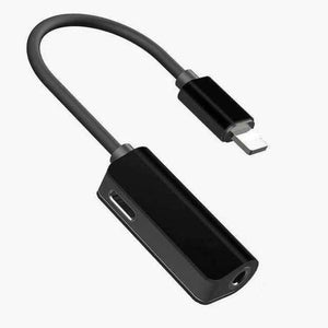 Planet Gates Black 3 in 1 For Lightning Adapter to 3.5mm Headphone Jack For iPhone 7 8 Charging Audio Adapter For iPhone X Charger Splitter