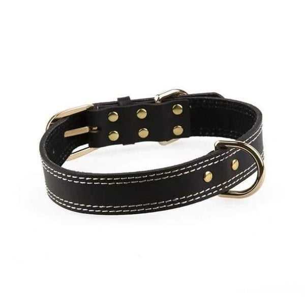 Planet Gates Black / 3 x 60cm Classic Style Dog Collar Genuine Cow Leather Collars For Small Large Dogs Necklace Pet Products For Animals Supplier