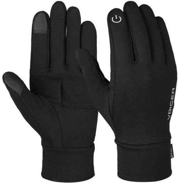 Vbiger Winter Gloves Professional Touch Screen Reflective Thicken Keep Warm Gloves Sport Running Biking Gloves For Men Women - Black 3 / Xl