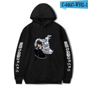Planet Gates black 3 / XS JoJo's Bizarre Adventure Hoodies Sweatshirts Men Women Harajuku Hoodies Anime Fashion Hoodie Japanese Streetwear Cartoon Hoodies