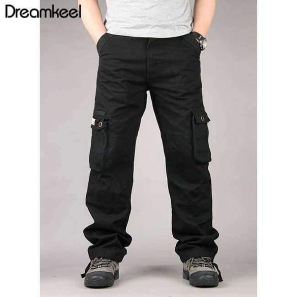 Planet Gates Black / 30 Tactical Military Fatigues Cargo Pants Men Men's Cotton Loose Military Trousers Pants Plus Size 40 Light Green