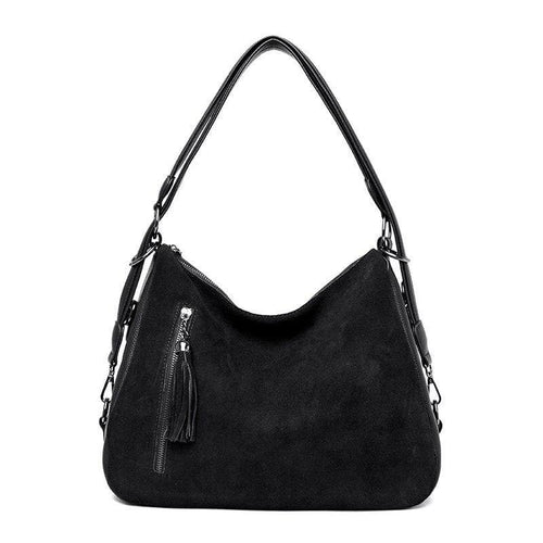 Black Faux Suede Shoulder Bags For Women  Crossbody Bags For Women Luxury Handbags