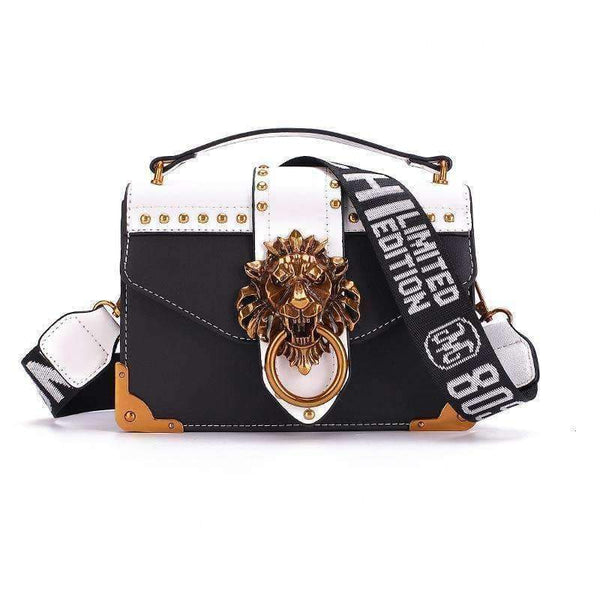 Planet Gates Black / (30cm<Max Length<50cm) Fashion Metal Lion Head Mini Small Square Pack Shoulder Bag Crossbody Package Clutch Women Designer Wallet Handbags Bolsos Mujer