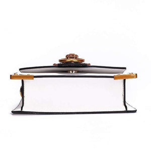 Planet Gates Black / (30cm<Max Length<50cm) Fashion Metal Lion Head Mini Small Square Pack Shoulder Bag Crossbody Package Clutch Women Designer Wallet Handbags Bolsos Mujer