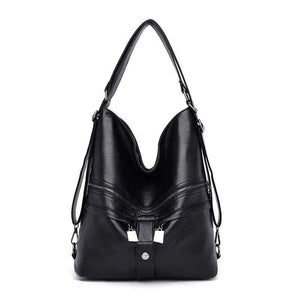 Leather Multifunction Women Bags Fashion Female Large Capacity School Bag Women Shoulder Bags