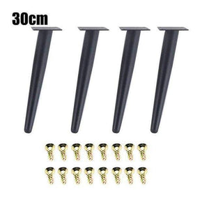 4Pcs/Set 15/20/25/30CM Furniture Cabinet Metal Legs Round Tapered Leg DIY Furnitur Sofa Table Bed Shoe Cabinet Desk Legs