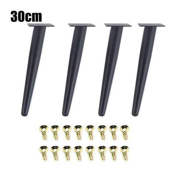 4Pcs/Set 15/20/25/30CM Furniture Cabinet Metal Legs Round Tapered Leg DIY Furnitur Sofa Table Bed Shoe Cabinet Desk Legs