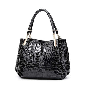 Luxury Crocodile Handbag Women Retro Three-pocket Large Shoulder Bag Female High Quality