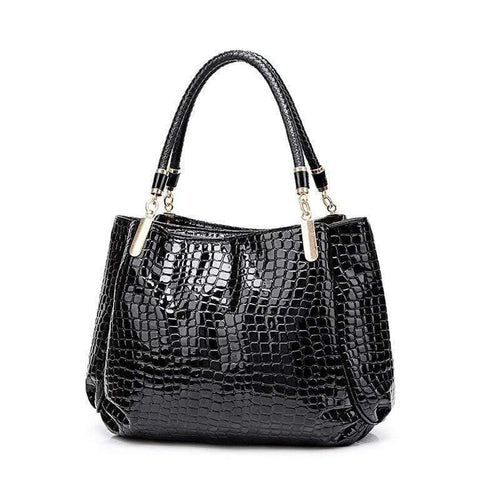 Luxury Crocodile Handbag Women Retro Three-pocket Large Shoulder Bag Female High Quality