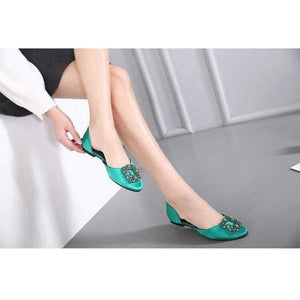 Planet Gates Black / 35 HTUUA 2018 New Arrival Women Flats Spring Summer Silk Crystal Fashion Ballerina Ballet Flat Shoes Slip On Work Shoes SX1043