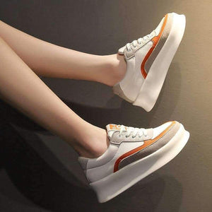 Planet Gates Black / 35 SWYIVY Thick Bottom White Vulcanize Shoes Woman 2018 Autumn New Flats Platform Sneakers Ladies Casual Shoes Student Sneakres