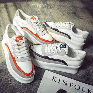 Planet Gates Black / 35 SWYIVY Thick Bottom White Vulcanize Shoes Woman 2018 Autumn New Flats Platform Sneakers Ladies Casual Shoes Student Sneakres