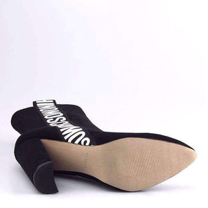 Planet Gates Black / 36 Perixir Faux Suede fashion Ankle Boots for Women Shoes Pointed Toe High Square Heel Botas Mujer Botte Femme