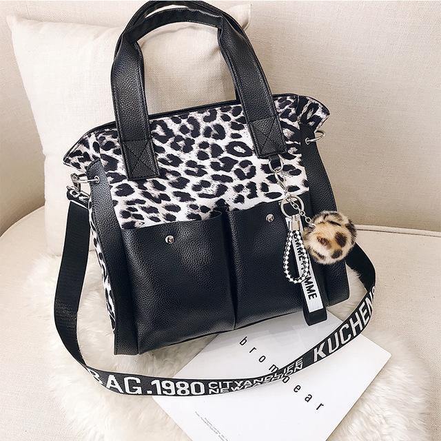 Planet Gates Women's Handbags Famous Fashion Brand Leopard Print Shoulder Bags Ladies Totes Simple Tassel Women Messenger Bag Female
