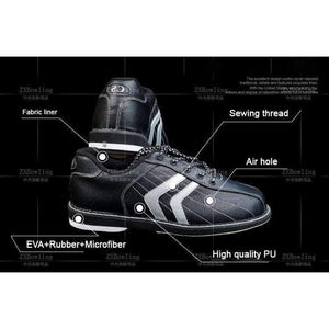 Quality Unisex Bowling Shoes Lovers Microfiber Breathable Skidproof Sole Professional Bowling Shoes Ladies Sports Sneakers