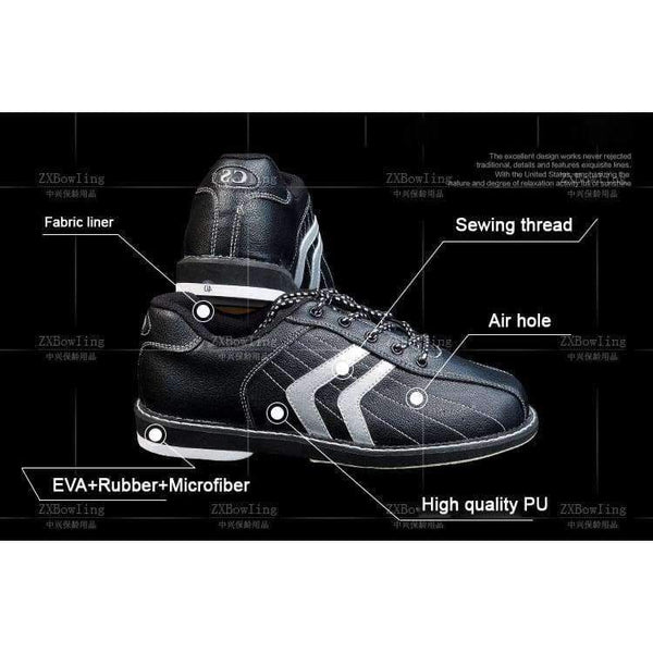 Quality Unisex Bowling Shoes Lovers Microfiber Breathable Skidproof Sole Professional Bowling Shoes Ladies Sports Sneakers