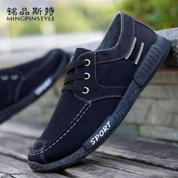 Planet Gates Black / 39 Mingpinstyle 2018 In The Fall New Style Men's Fashion Vulcanize Shoes Canvas Summer Sneakers Breathable Male Shoes
