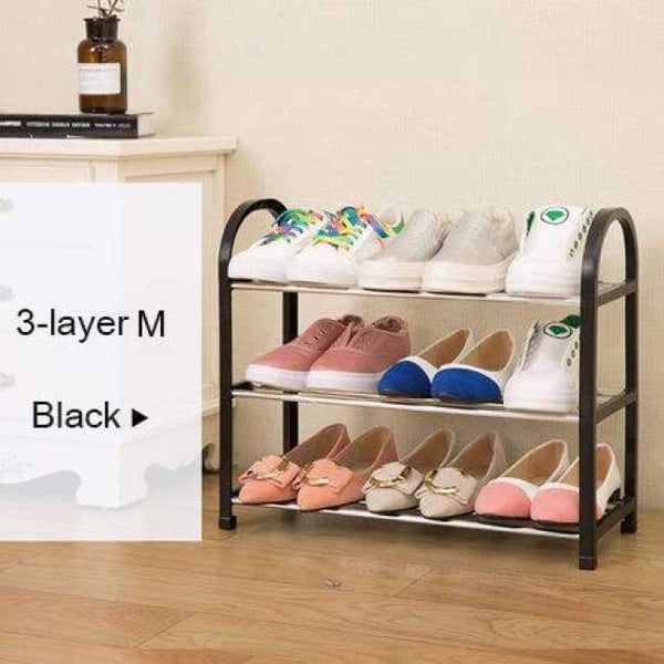Planet Gates Black 3l M Minimalist Modern Assembly Metal Shoe Rack Standing Shoe Organizer Space Saver Living room Shoe Storage Rack for home furniture