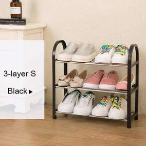Planet Gates Black 3l S Minimalist Modern Assembly Metal Shoe Rack Standing Shoe Organizer Space Saver Living room Shoe Storage Rack for home furniture