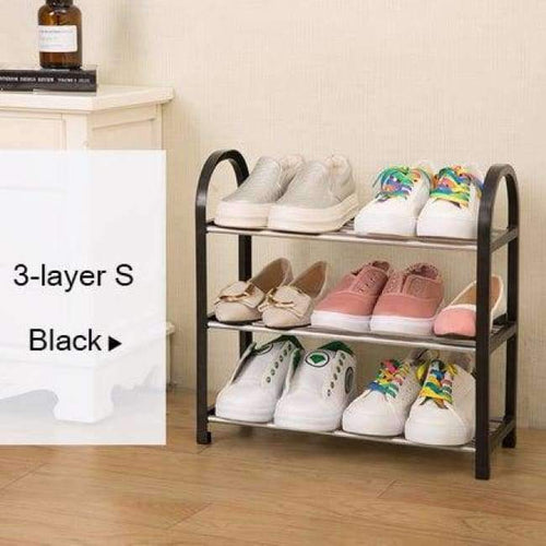 Planet Gates Black 3l S Minimalist Modern Assembly Metal Shoe Rack Standing Shoe Organizer Space Saver Living room Shoe Storage Rack for home furniture