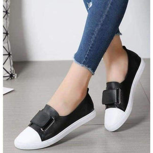 Planet Gates Black / 4.5 2018 Spring Women Flats ladies slip on flat loafers shoes casual sneakers boat shoes black white Moccains Women Shoes