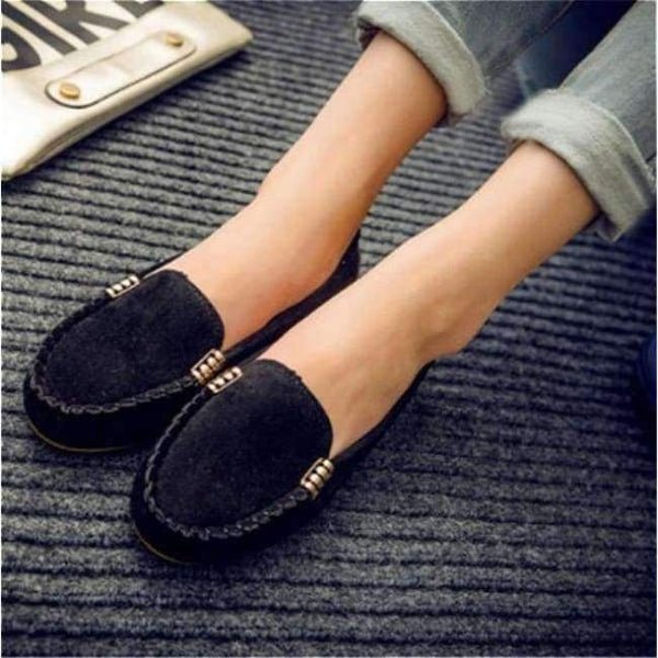 Planet Gates black / 4.5 women flats shoes female casual flat loafers shoes slips leather black flat women's Spring Autumn Soft Round Toe Shoes PA642712