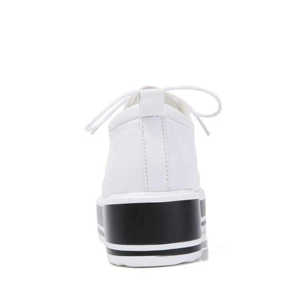 Planet Gates Black / 4 AODLEE Spring Autumn Platform Leather Shoes Women Creepers Casual Shoes Woman Flats Lace-Up Black Ladies Shoes Zapatos Mujer