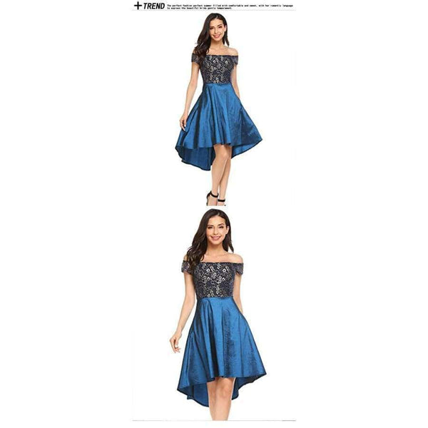 Planet Gates Black / 4 / China Cocktail Dresses Unique High/Low Embroidery Lace Short Party Gown CG00718 Vintage Knee Length vestido coctel