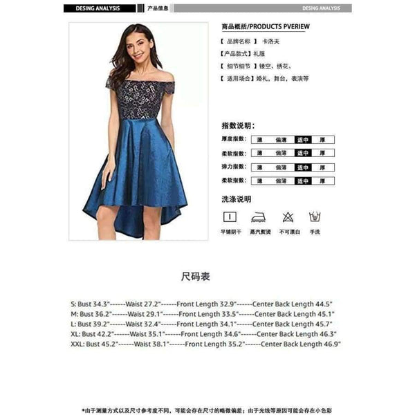 Planet Gates Black / 4 / China Cocktail Dresses Unique High/Low Embroidery Lace Short Party Gown CG00718 Vintage Knee Length vestido coctel