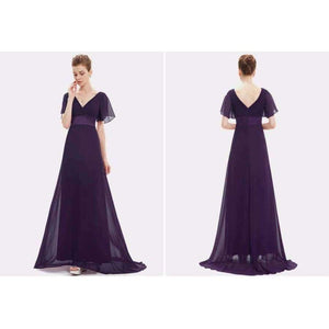 Planet Gates Black / 4 / China Evening Dresses  Padded Trailing Flutter Sleeve Long Women Gown 2018 New Chiffon Summer Style Special Occasion Dresses