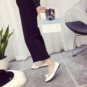 Planet Gates Black / 4 / China ladies shoes platform Fashion Bow Pointed Toe Women Flats Woman Flat Shoes Ballet Flats Ladies  #NFA