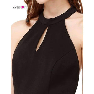Planet Gates Black / 4 Cocktail Dresses Cotton Empire Halter Mini Party Dresses Ever Pretty AS05587 Black Cocktail Dress