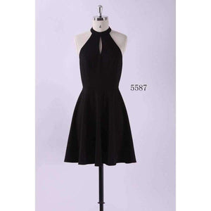 Planet Gates Black / 4 Cocktail Dresses Cotton Empire Halter Mini Party Dresses Ever Pretty AS05587 Black Cocktail Dress
