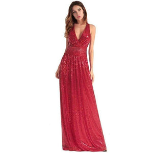 Planet Gates Black / 4 European American fashion women back strap sexy black long Bridesmaid dresses cross-back sequined wedding party dress