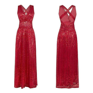 Planet Gates Black / 4 European American fashion women back strap sexy black long Bridesmaid dresses cross-back sequined wedding party dress